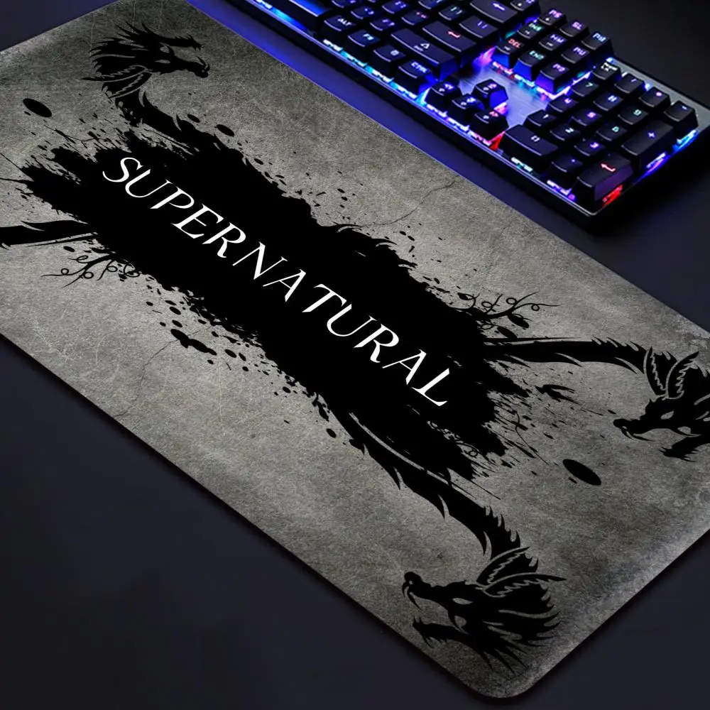 

Supernatural Large Gaming Mouse Pad Computer Mousepad PC Gamer Laptop Mouse Mat Office Mausepad Silicone Keyboard Mat Desk Pad