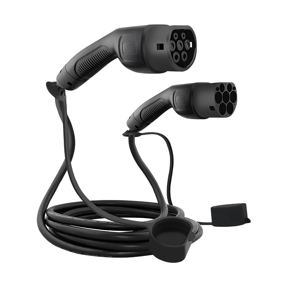 2026 Dual Head Charging Gun 32A Single-Phase Connector 7.4kw Electric Vehicle Accessories Charging Extension Cable