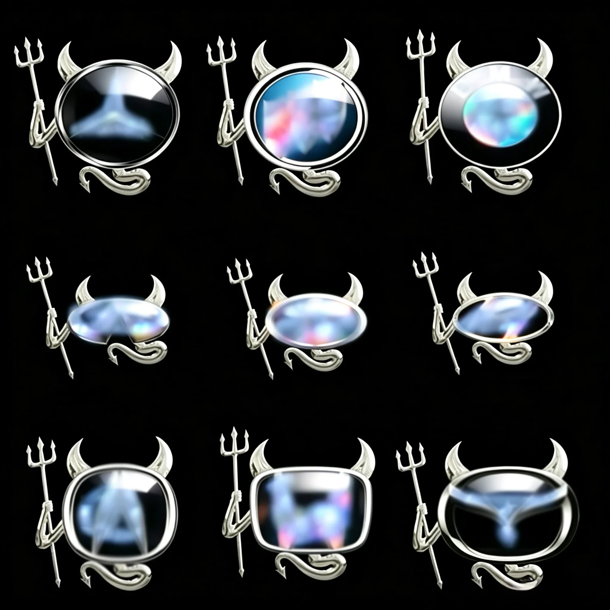 3D Devil Horn Car Stickers Waterproof PVC Auto Exterior Accessories Vinyl Decals for Vehicle Bike Motorcycle Universal Durable