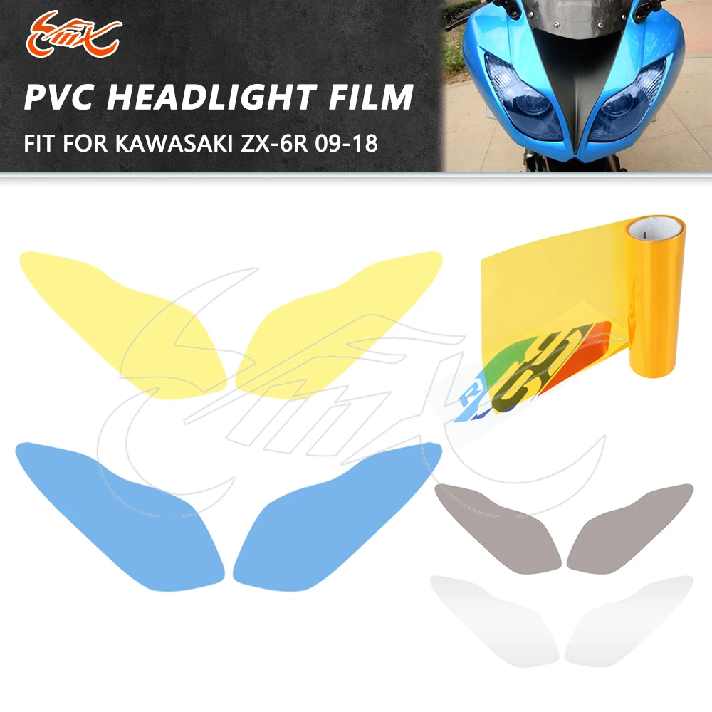 

Подходит для KAWASAKI Ninja ZX-6R 2009-2018 мотоциклетная пленка для фар, устойчивая к царапинам прозрачная декоративная пленка для фар, наклейка