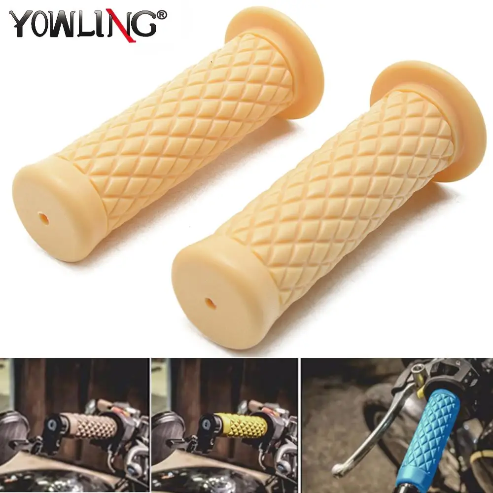 

7/8'' Retro Vintage Hand Grip Handlebar 11 colors for Honda Suzuki Kawasaki Cafe Racer Bobber Clubman Custom Handle bar