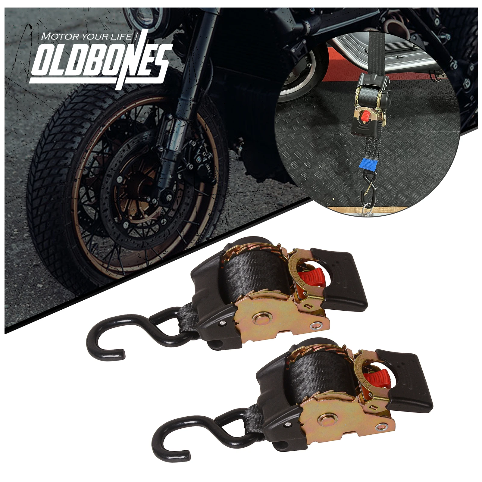 

2.7M S-hook Universal Tools Screw fixation Tie Down Belts With Automatic Rollup Auto Retractable Easy To Carry Ratchet Starp