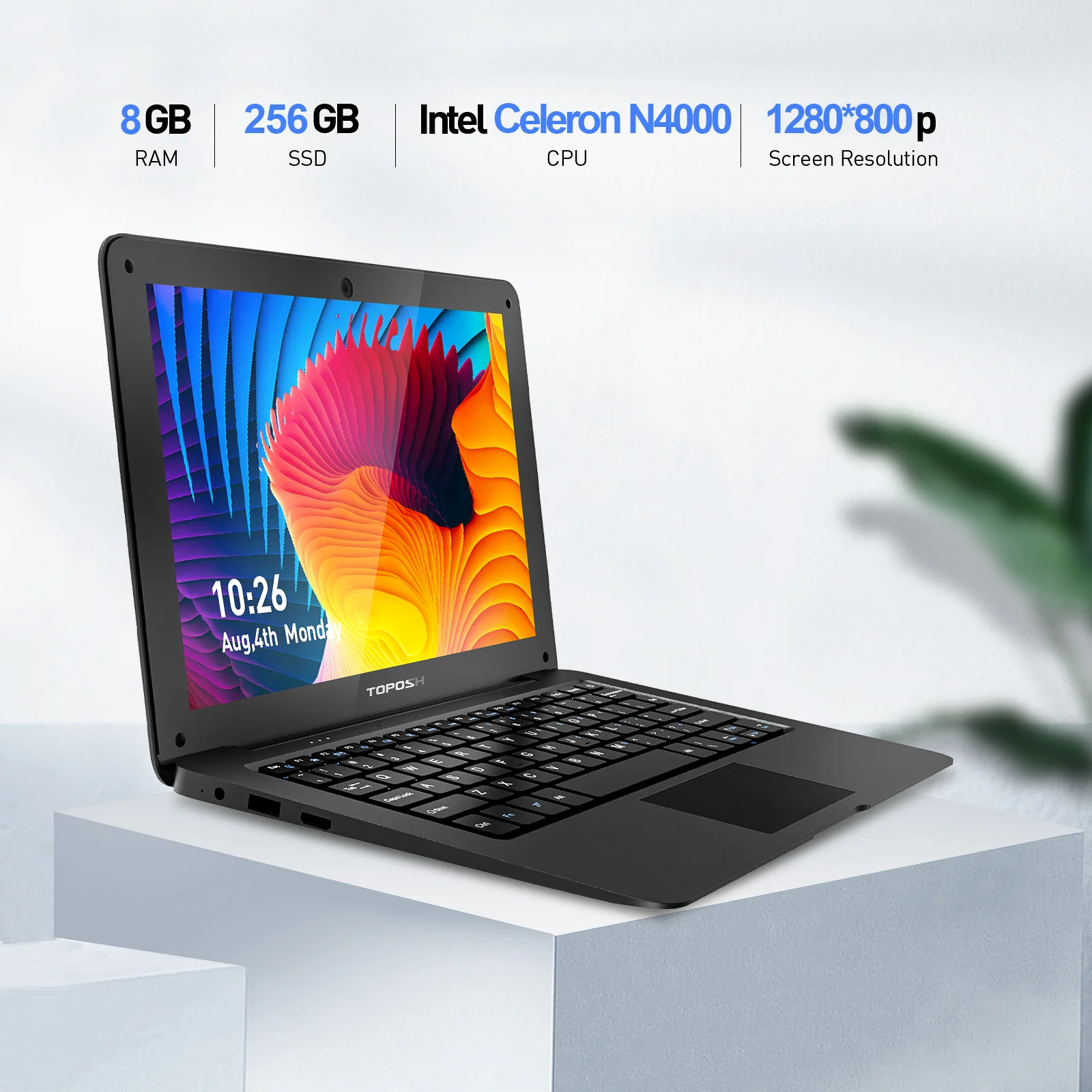 แล็ปท็อป10.1นิ้ว Intel N4000 Windows 10คอมพิวเตอร์โน้ตบุ๊กเน็ตบุ๊ก Full HD แบบพกพาขนาดเล็กหน่วยความจำขนาดใหญ่8GB + 256GB แล็ปท็อปพีซีราคาถูก