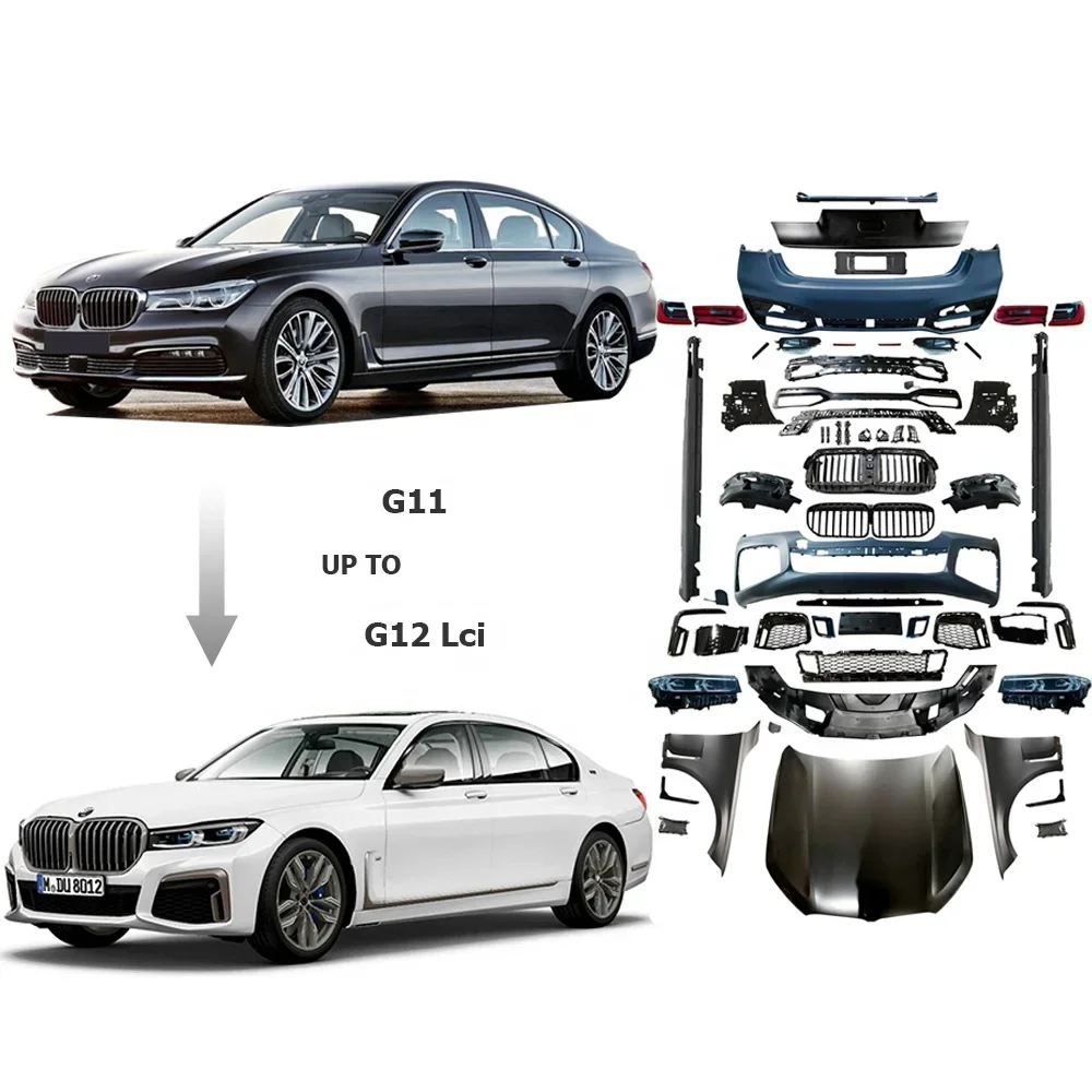 Wholesale Parts Bodykit Full Body Kit Set Modified Upgrade M760 PP Auto Car For BMW 7 Series G11 G12 Front Bumper 730i 7