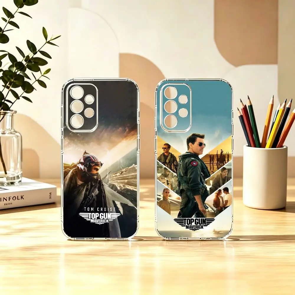 T-Top Gun Maverick classic Movie Basic Phone Case For Samsung S25,24,23,22,21,10,9,Ultra,Plus,Lite Transparent