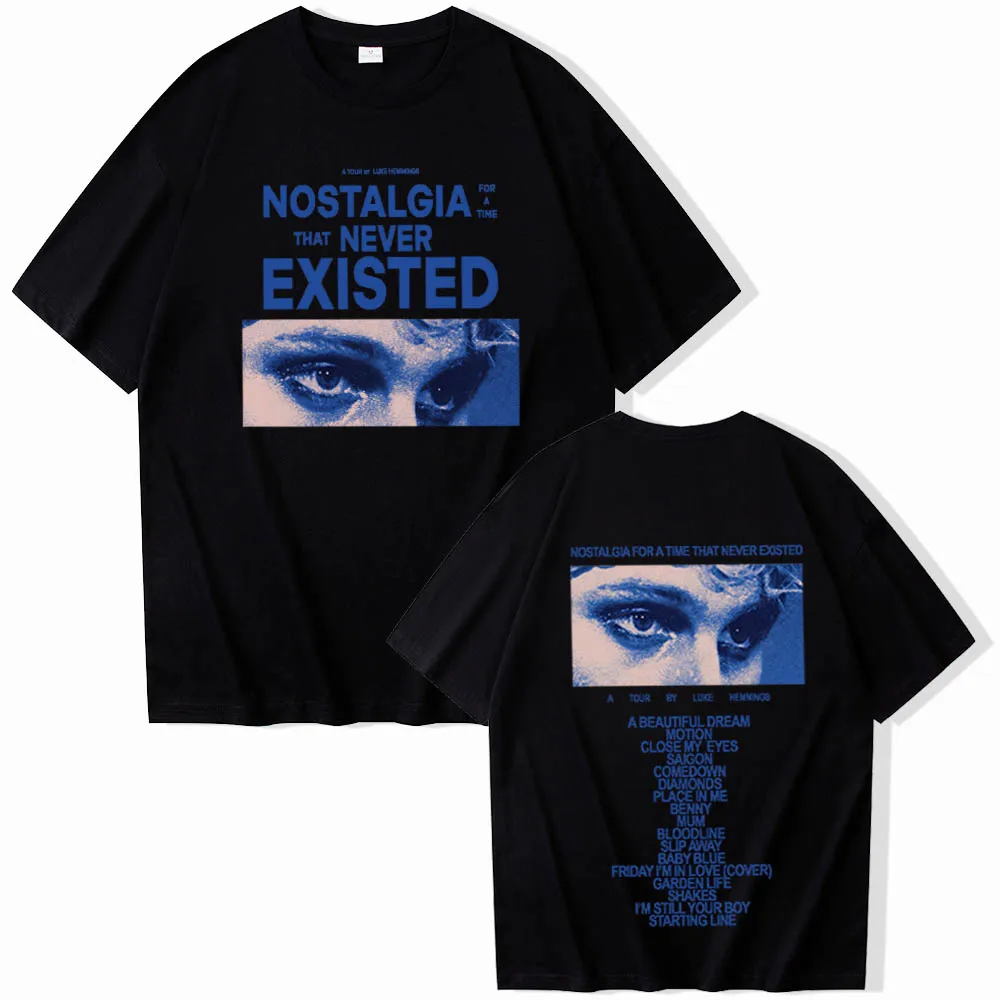 Luke Hemmings Nostalagia for A Time That Never Existed 2024 Tour T-Shirts Harajuku O-Neck Short Sleeve Shirts Unisex