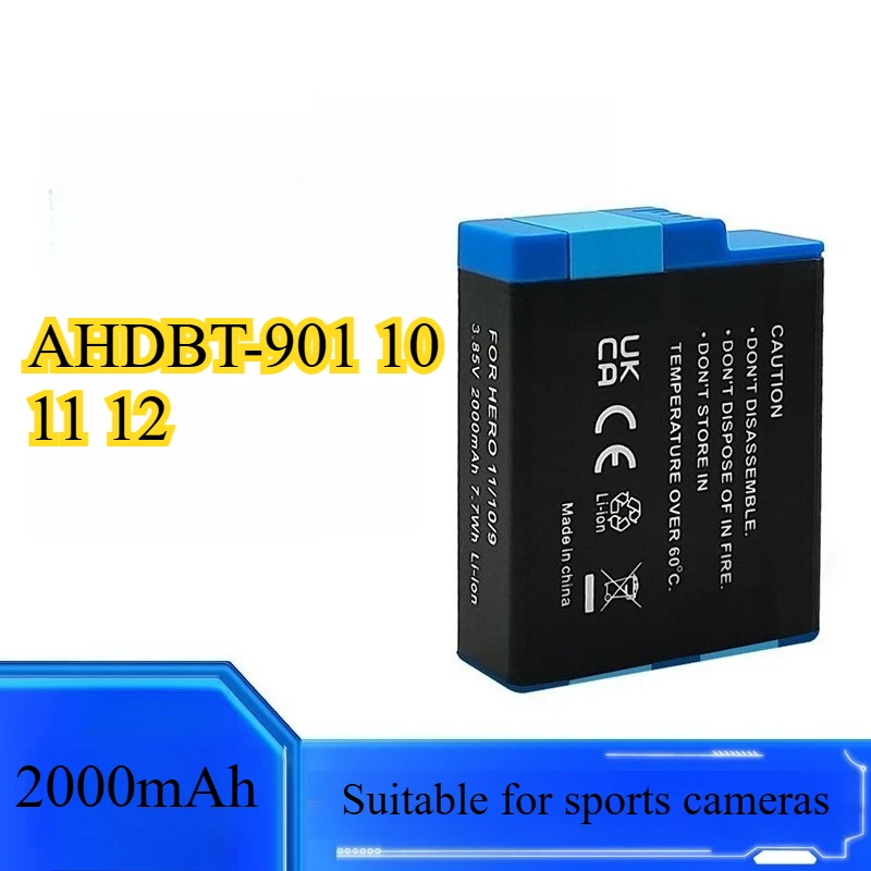 

Сменный аккумулятор AHDBT-901 для водонепроницаемой спортивной камеры 4K, совместимый с AKASO Brave Campark V50 и аналогичными экшн-камерами