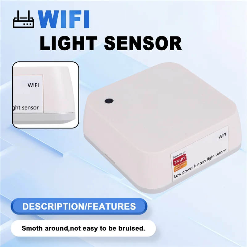L72A-Tuya Wifi Smart Light Sensor Battery Powered Smart Home Light Smart Detector Curtain Automation Controler