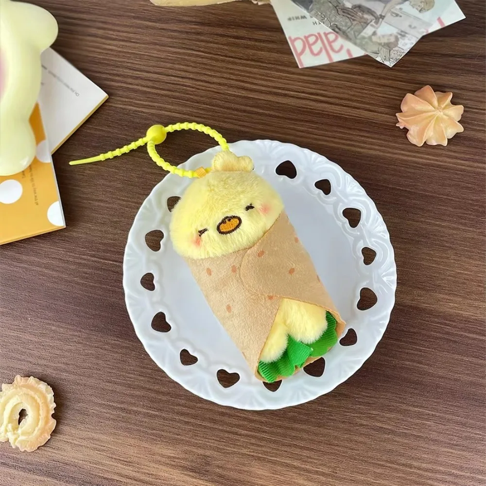 Creative Capibala Burrito Pendant Chicken Roll Keychain Cartoon Couple Keychain Birthday Gift