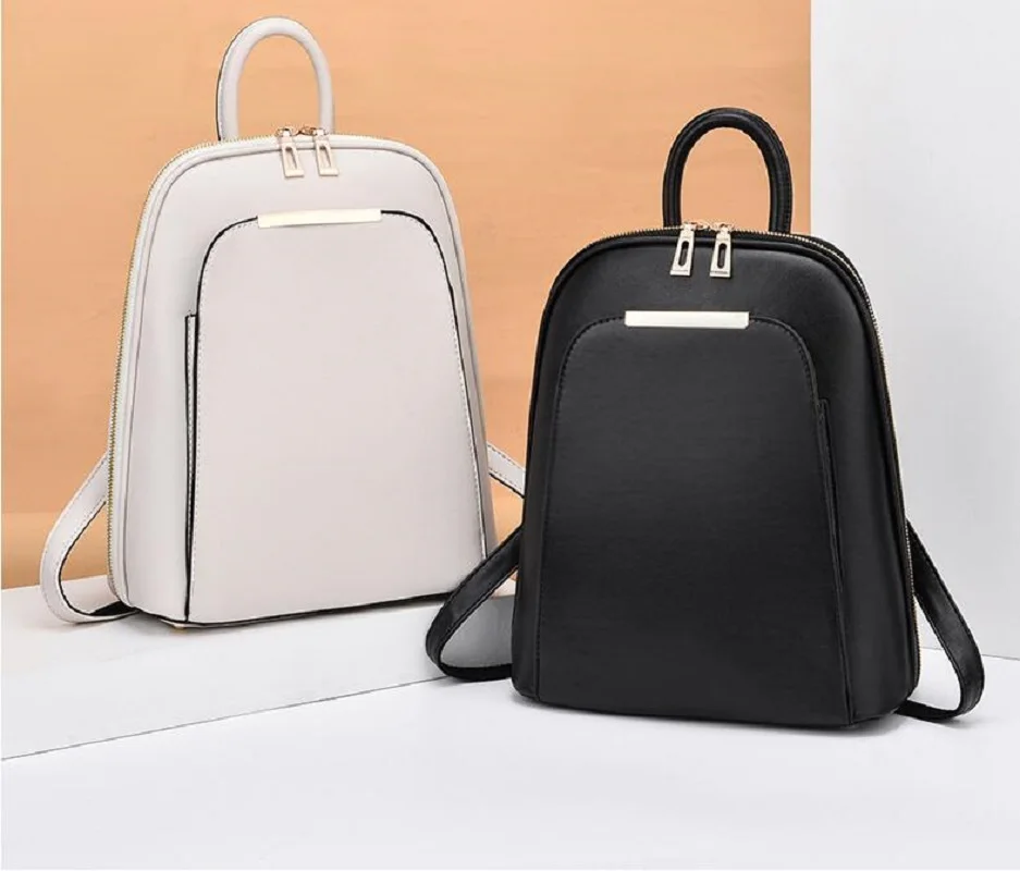 

New Fashion Trend Women High Quality Leather Backpack Student Large Capacity Notebook School Bag Casual Travel Shoulder Bags