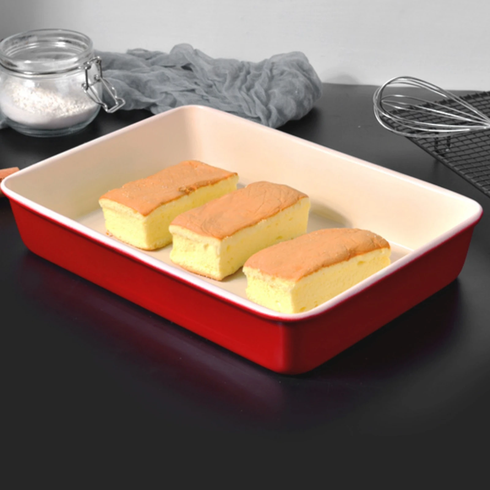 Oven Baking Tray Versatile Baking Pan with Nonstick Coating Bakeware Oven-Safe for Home Bakers
