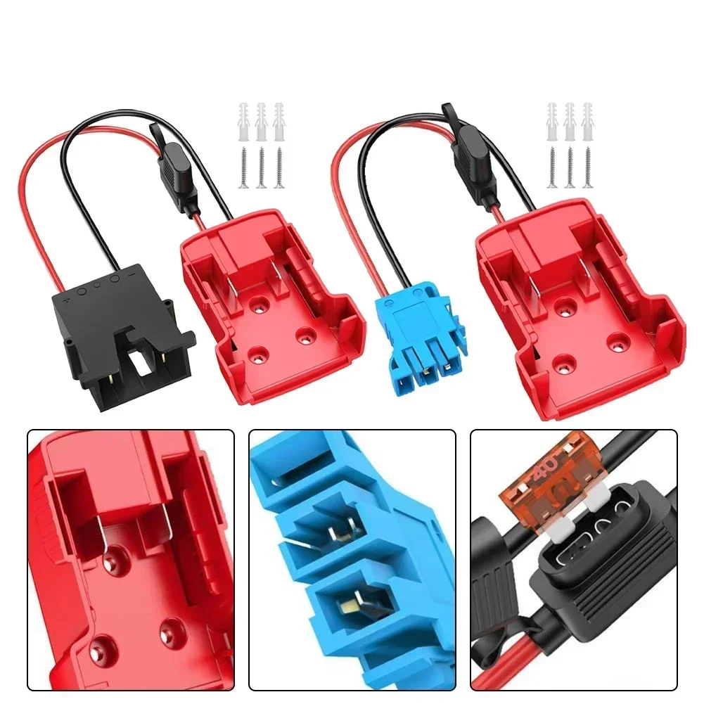 

Battery Adapter For 18V Converter With Wire Harness Connector Fuse 12AWG Wire Battery Adapter