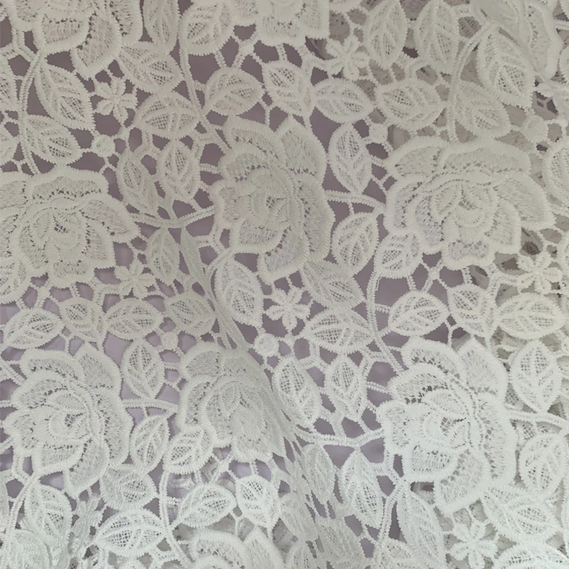 

2Yards/lot High Quality African Guipure Cord Nigerian Water Soluble Lace Fabric DIY Women Evening Party Dresses Sewing Fabric