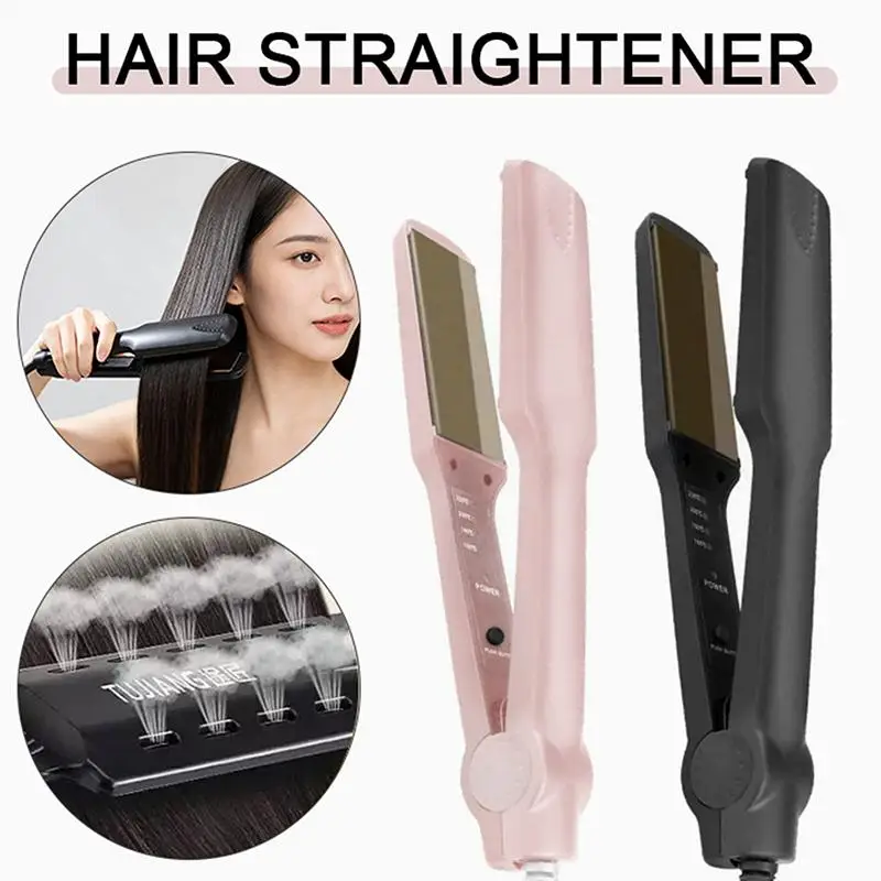 Professional ceramic heating plate straightener dual-purpose quick preheating, used for straightening curly hair view 3