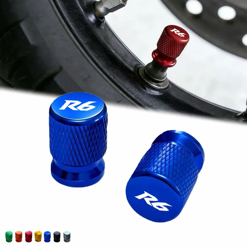2PCS Motorcycle For YAMAHA YZF-R6 YZFR6 1999-2001 2002 2003 2004 2005 2006 Aluminum Alloy Tire Wheel Parts Valve Stem Caps Cover