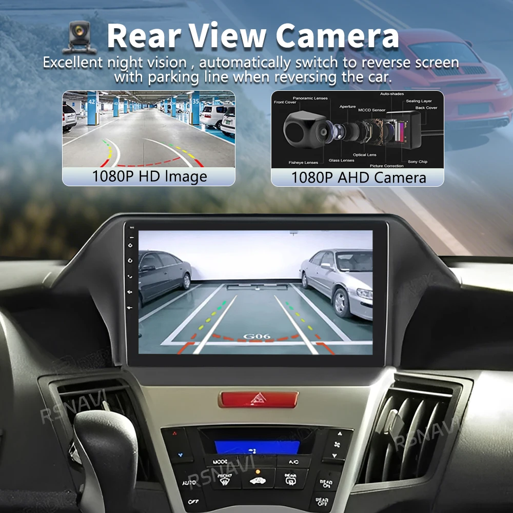 Android 14 Carplay Auto For Honda Odyssey 4 RB3 RB4 2008-2014 Car Radio Multimedia Video Player Navigation NO 2Din DVD 4G+Wifi
