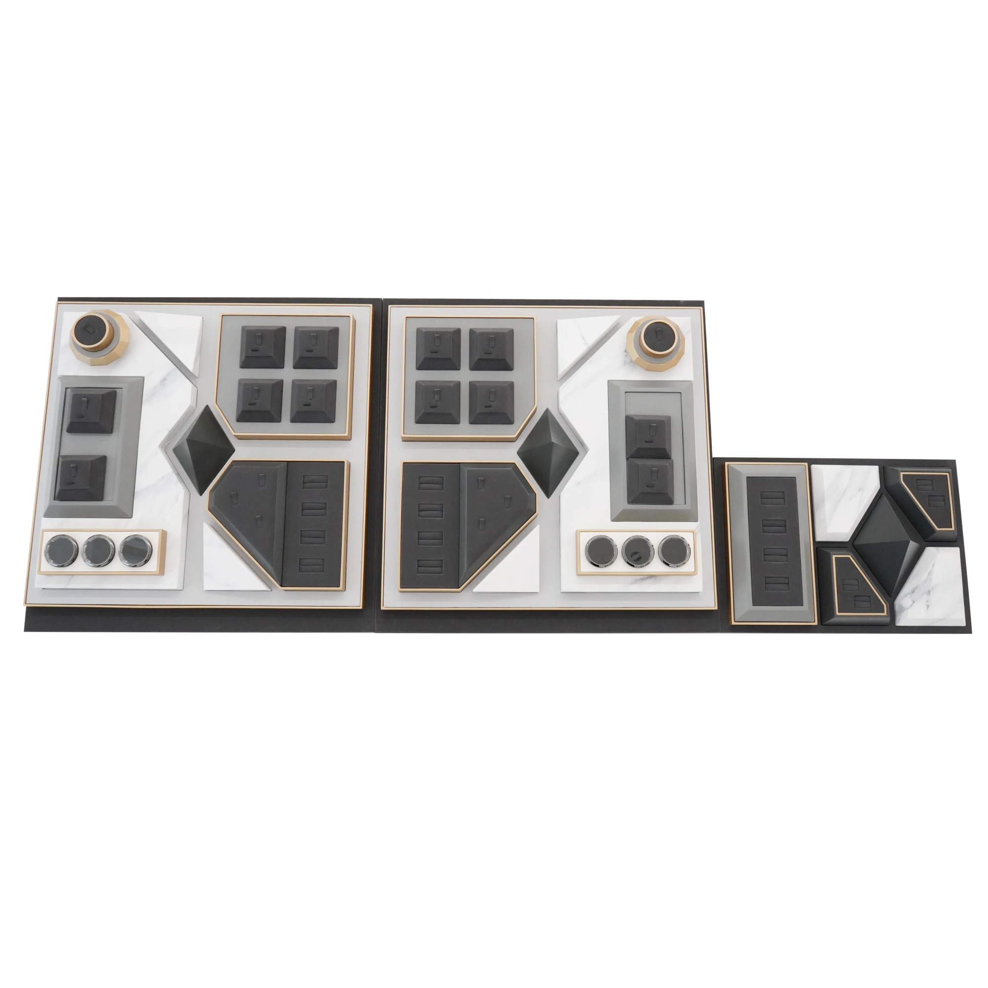 

Wholesale New Products Beige Microfiber Jewelry Store Props Ring Necklace Earrings Jewelry Display Stand