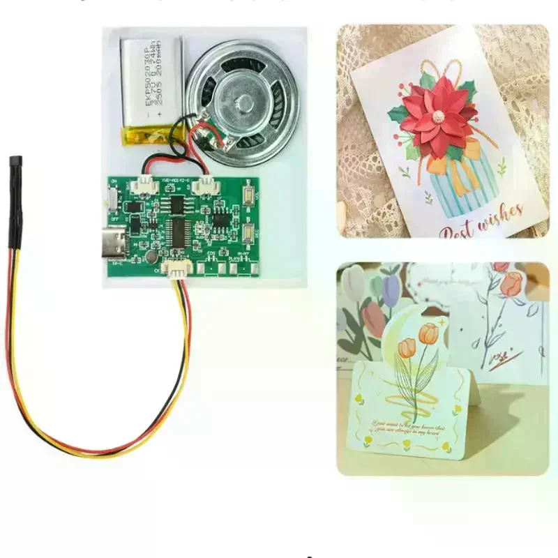 1Pcs 8M USB Recordable Birthday Card Music Voice Module Chip For Voice Audio Toy Greeting Card DIY Recording And Playback Module