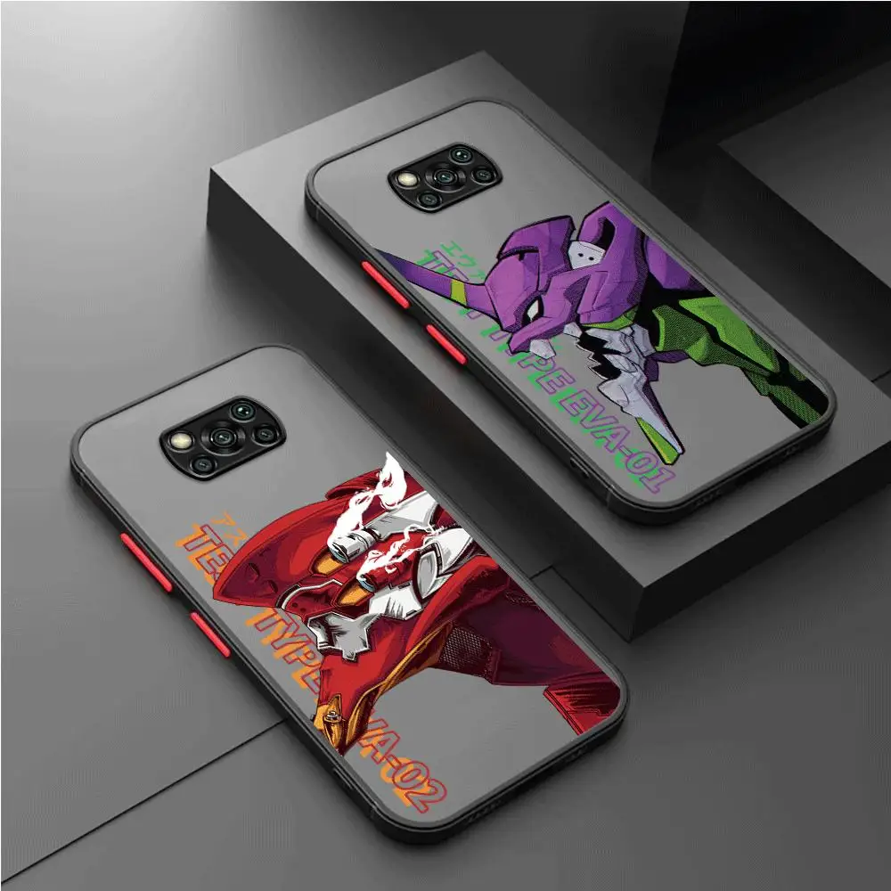 Anime E-Evangelions Phone Case for Xiaomi Poco X4 GT M5 C40 X3 X4Pro 5G X3 NFC X3 Pro F3 M5s X5Pro 5G Matte Cover