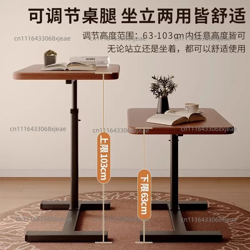 Bedside table Household folding small table Simple movable lifting desk Study  Workbench Small computer table