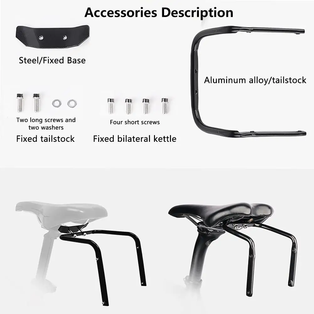 Sac de dégager de vélo stabilisateur de siège arrière simple, support de bouteille d'eau et de bagages, accessoires de cyclisme sur route