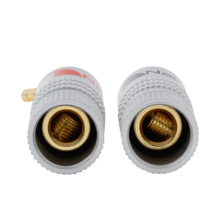 4pcs Gold-Plated Banana Plugs 4mm Banana Plug For Video Speaker Adapter Audio Jack Plug Wire Cable Connectors