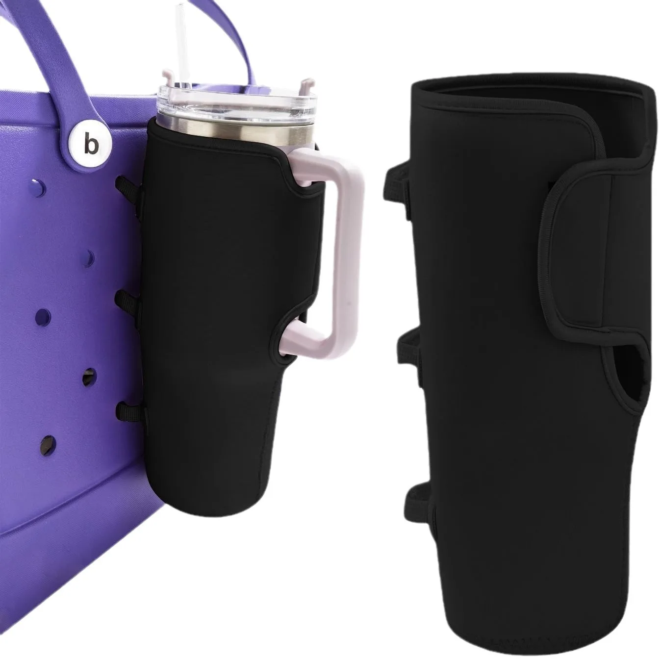 portable DIY 2 colors cup bottle water holder set storage organizer box case for 40OZ on beach bag fit for bogg bag accessories