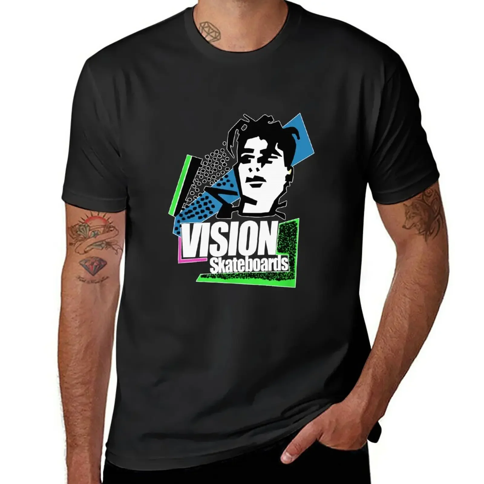 

New Nice Vision Skateboard Mark Gonzales Black T-Shirt funny t shirts vintage t shirt Men's t shirts