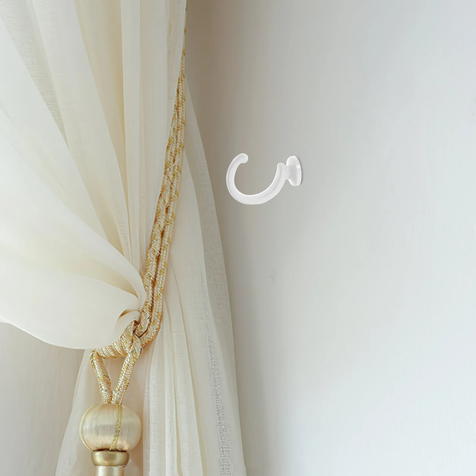 

1 Set Zinc Alloy Wall Hook Solid Color For Curtain Tieback Drapery Holders Wall Hanging Hooks Home Decoration Storage Organizer