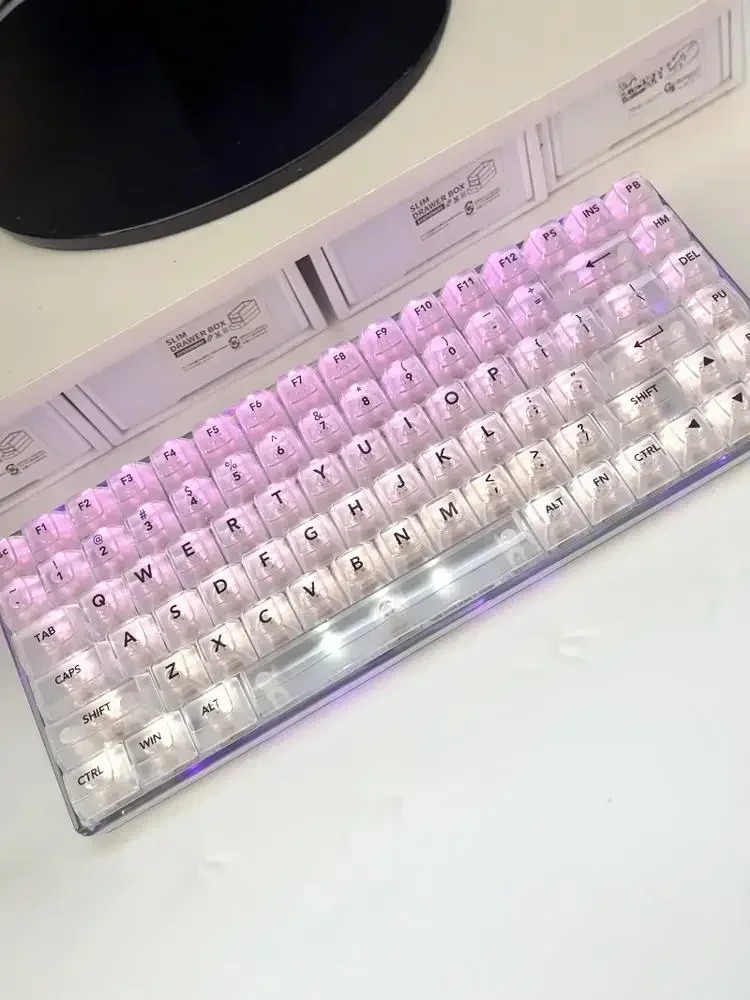 

Soft keycaps frosted matte original height mechanical keyboard universal 115 keys 61/68/87/104