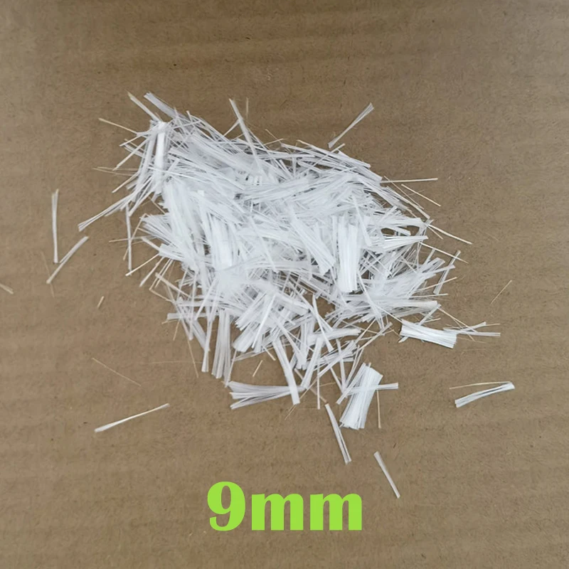 1KG White Glass Fiber Wire Engineering Building Crack Resistant Material Short Cut Line Length 3-50mm