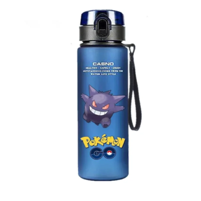 560ML Pokemon kubek na wodę Anime przenośne dziecięce słodkie Pikachu plastikowe kreskówki Outdoor Sports duża pojemność butelki na wodę prezenty