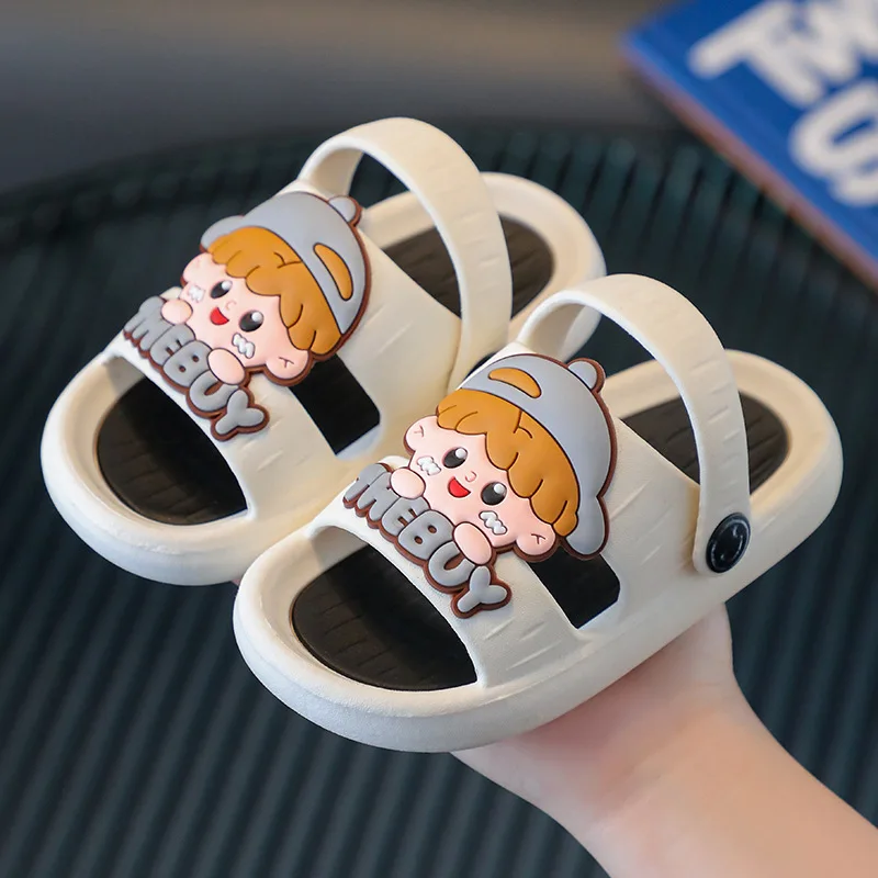 Cute Cartoon Girl Pattern Sandals for Kids | Anti-Slip & Breathable Summer Shoes