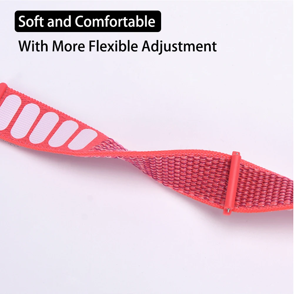 حزام حلقة من النايلون لـ Garmin Venu 3 Sq 2 حزام ساعة سريع قابل للتعديل 20 مم 22 مم لـ Forerunner 570 265 255 165 Vivoactive 6 5 حزام