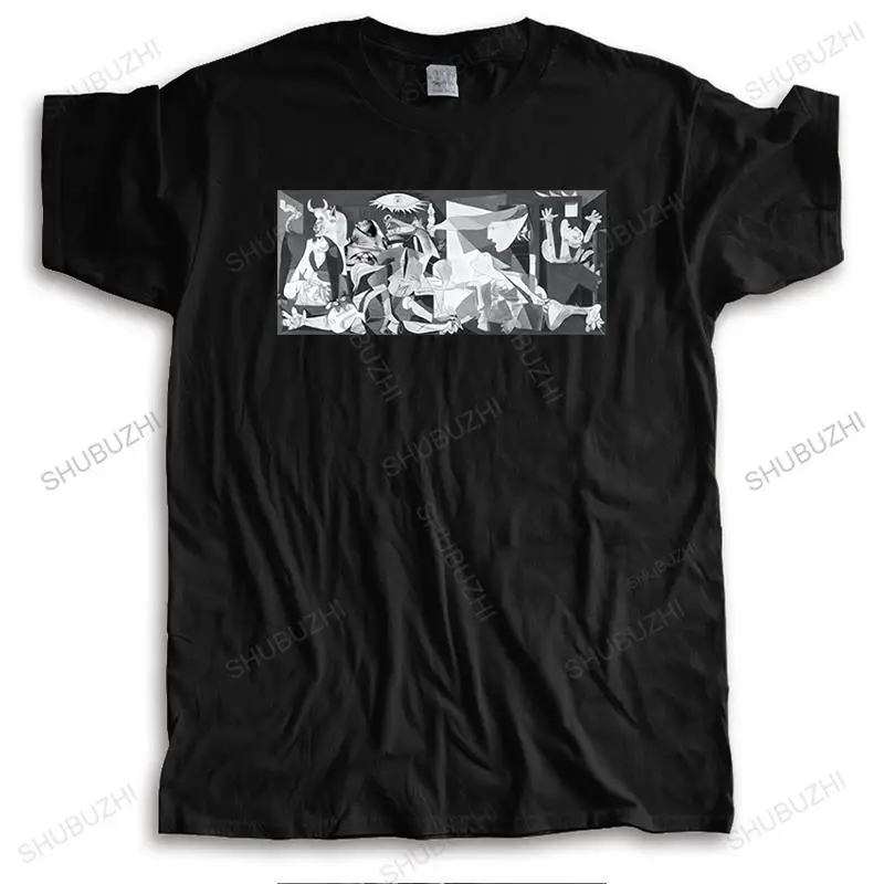 Camiseta de algodón para hombre, camisa vintage de marca de verano, Pablo Picasso, Guernica, unisex, cuello redondo, de alta calidad, fresca, manga corta