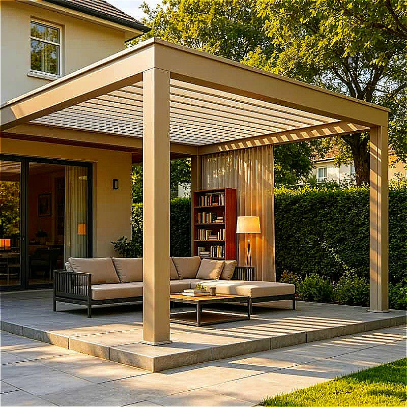 Portable Pergola 3x6m Aluminum Motorized Louvered Waterproof Roof For Garden Patio Deck Carport Shade Customized