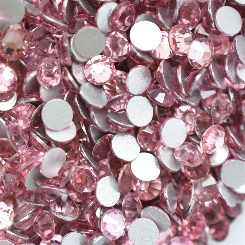 1440PCS SS4-30 Glass Pink FlatBack Rhinestone Round Crystal Nail Art Decorations Stones For DIY Crafts Jewelry Making Mug Art