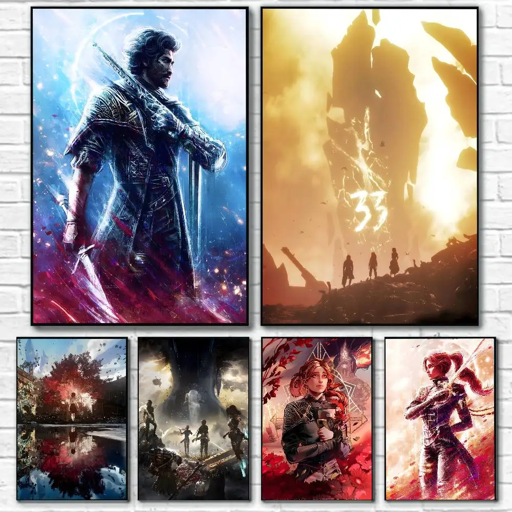 C-ClairObscur Expedition 33 Second Game Poster Canvas painting poster with prints Home bedroom living room decoration gift