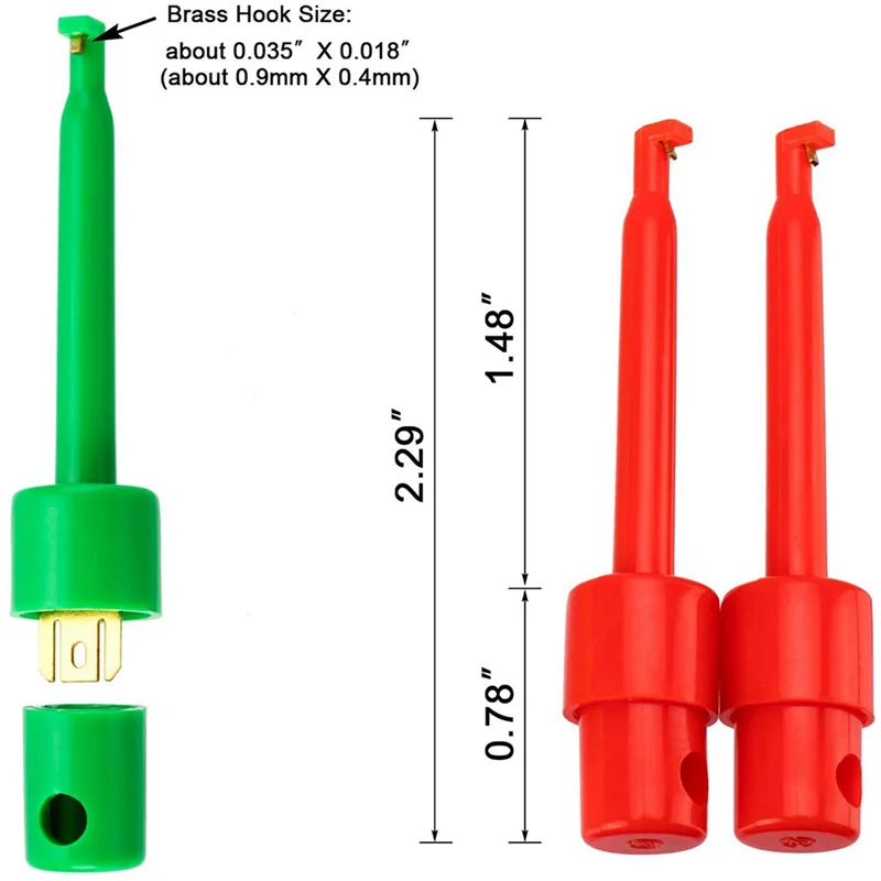 Flash Trend 60 peças de braçadeiras de medição, pontas de teste, clipe de teste de fio de multímetro, mini conjunto de sonda de teste eletrônico, agarrador de testador de pcb
