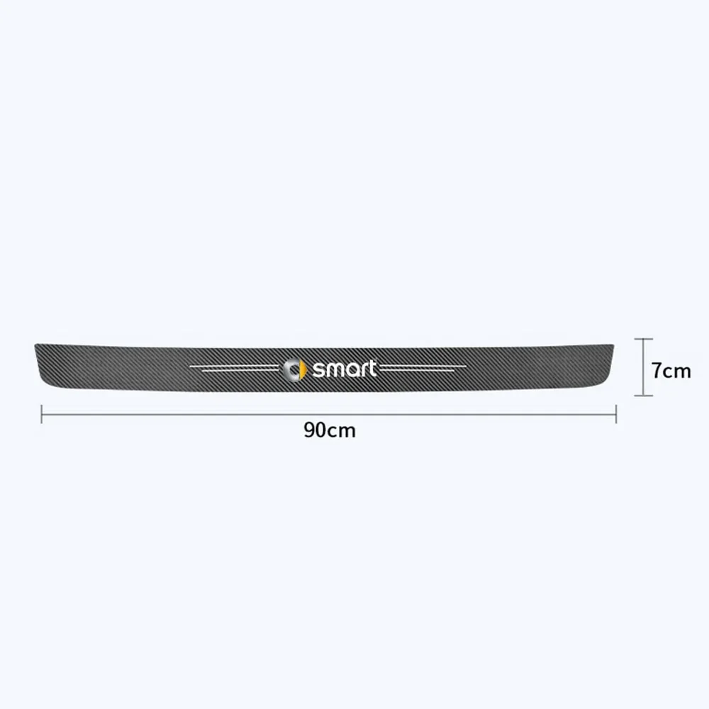 1pc Car Styling Carbon Fiber Anti Scratch Scuff Pedal stickers For s mart fortwo forfour 453 451 450 accessories car sticker