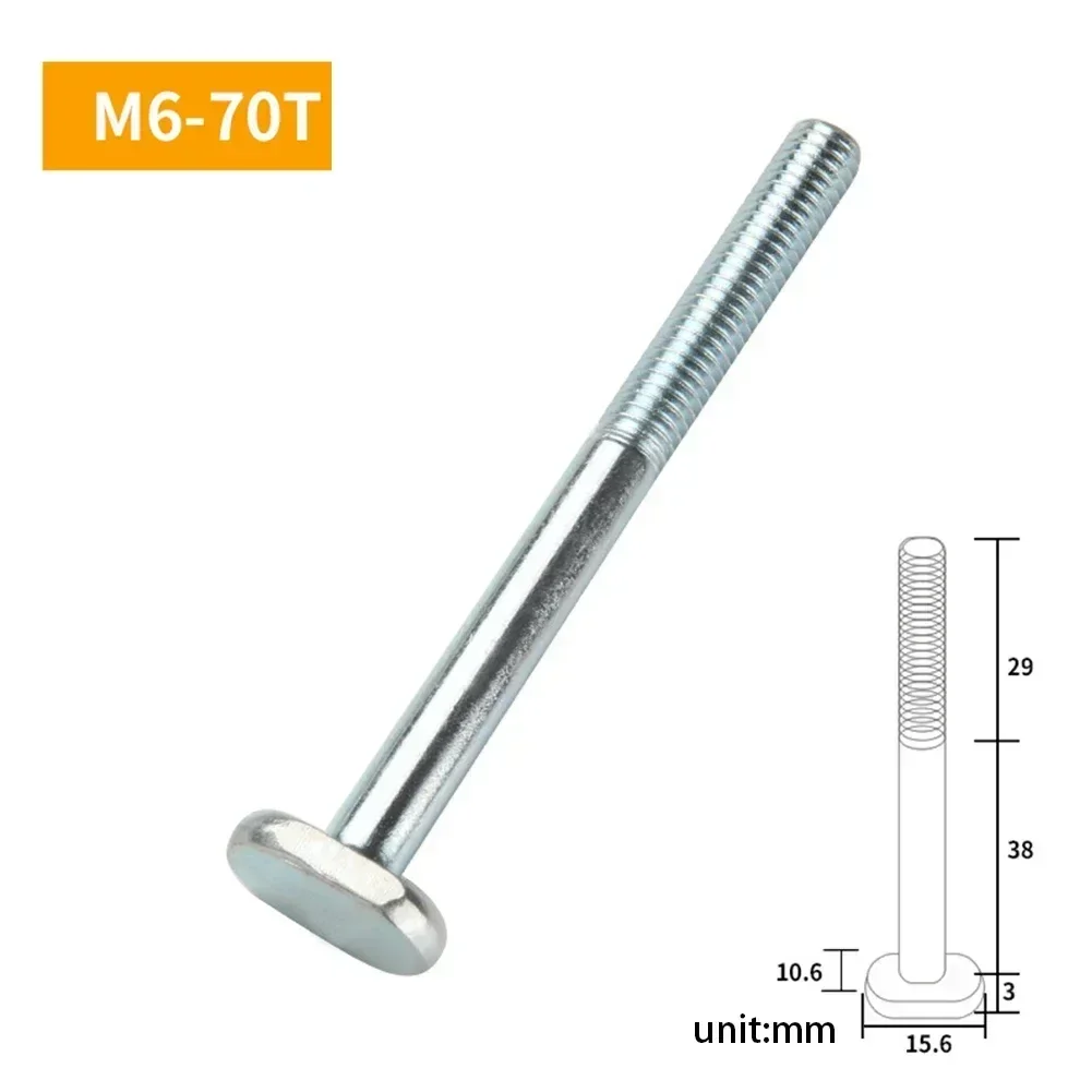 1/6pcs T-Slot Slider T-Track Jig M6 Nut Fixture Rail Special Accessories For  Woodworking Milling Machines Table Band Saws