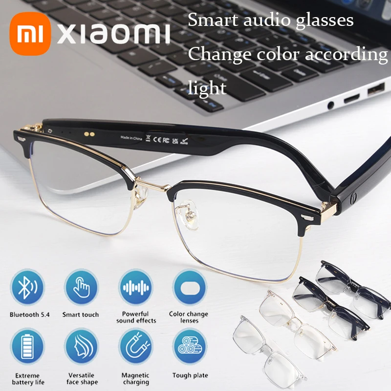 

Xiaomi Новые умные очки Gs13 Аудио Bluetooth-очки Синий свет Изменение цвета Умные очки для прослушивания и звонков