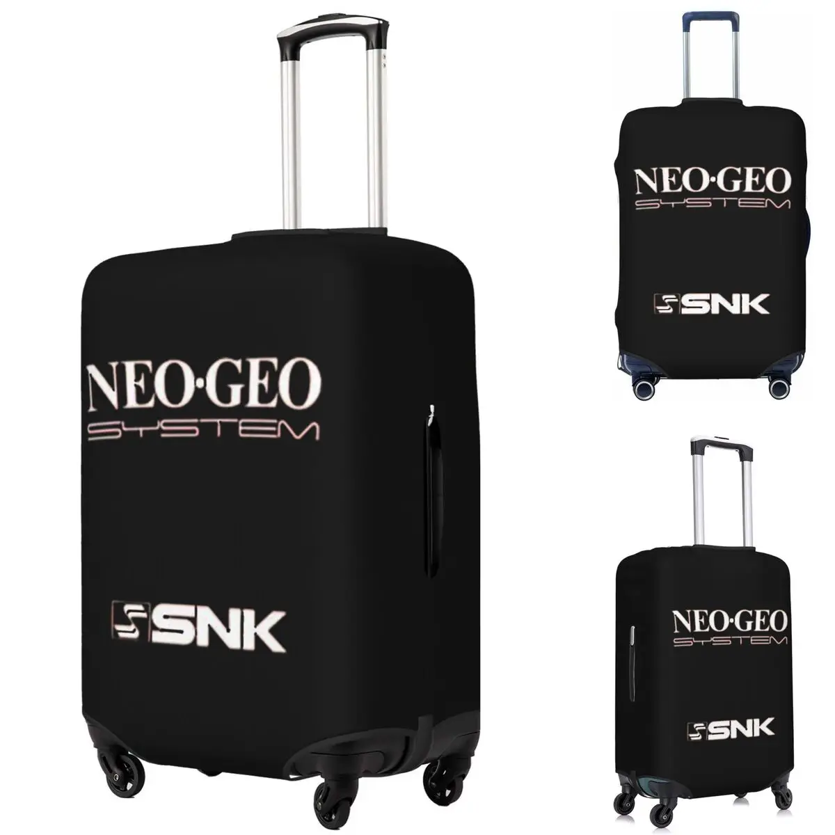 

Neo Geo Logo Neogeo Arcade Suitcase Cover Protection Elastic Trip Luggage Protector Covers for 18-32 Inch