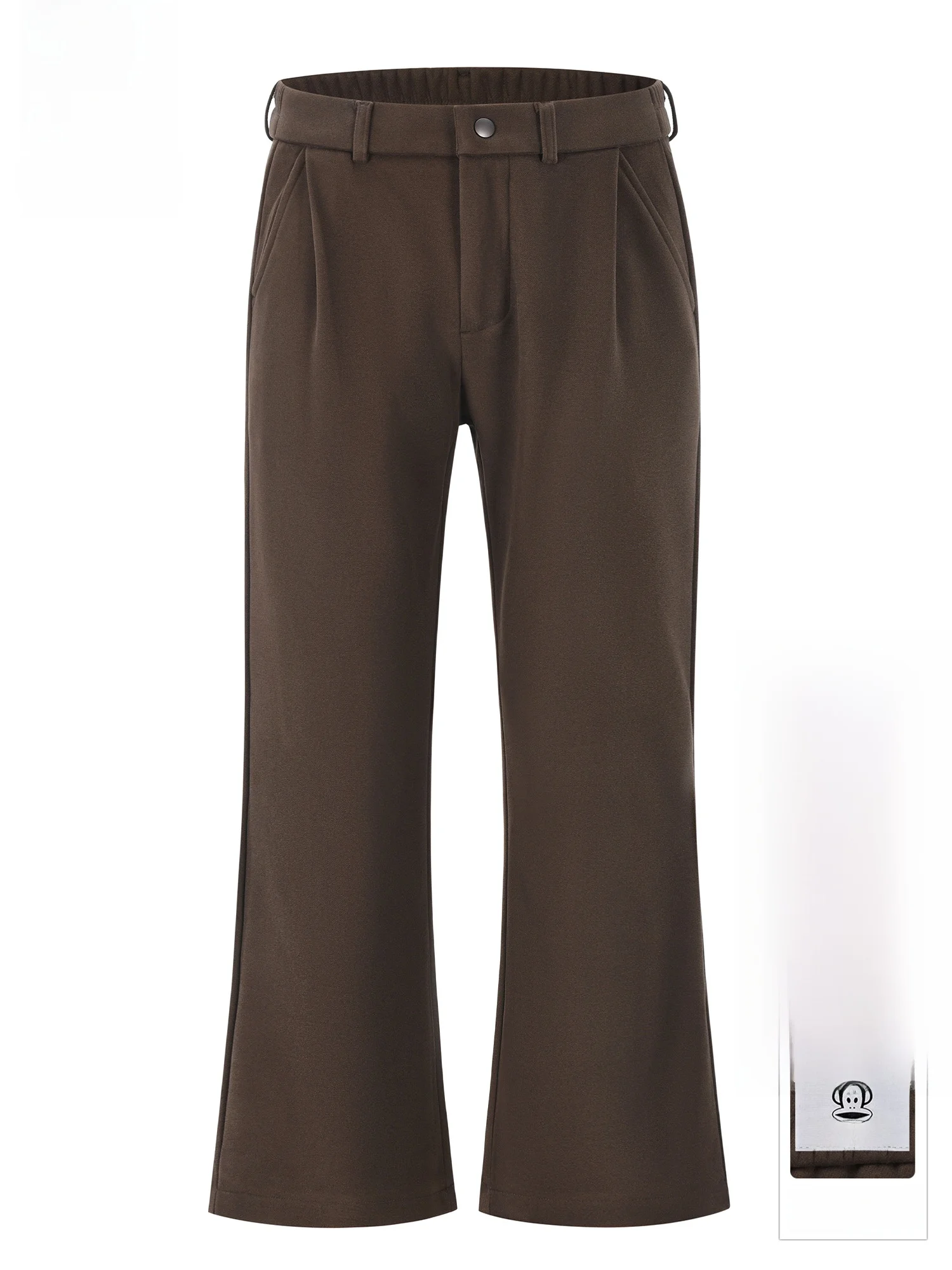 

Мужские повседневные брюки Paul Frank с флисовой подкладкой, винтажные, свободного кроя, теплые зимние брюки-клеш для молодежи