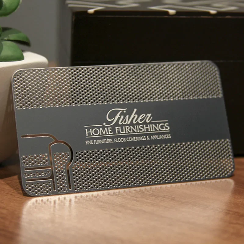 

Customized Metal Cards Luxury Credit Card Size Business Card with Laser Engraving Logo Etched