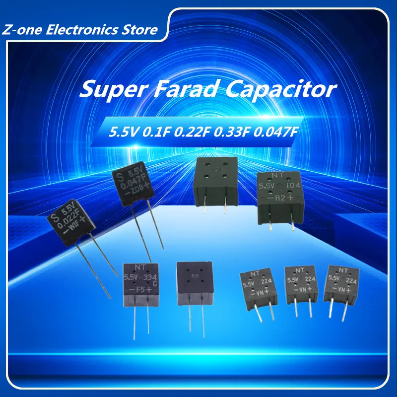 2PCS 5.5V 0.1F 0.22F 0.33F 5.5V 0.047F square capacitors Super Farad capacitor Farad capacitor DA5R5473AF FMCOH104ZF