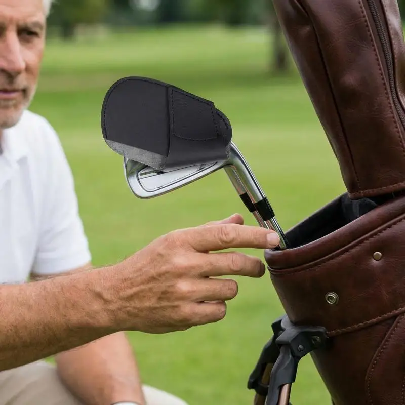 Golf Club Head Cover PU Iron Protector Set Lightweight Protective Sleeve For Outdoor Golf Sports