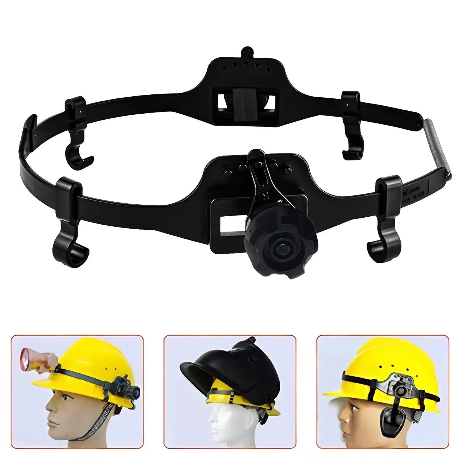 Single Piece Hard Hat Adapter Welding Helmet Accessory Fit for Helmet Work Safety Cap Mount in Construction Environments