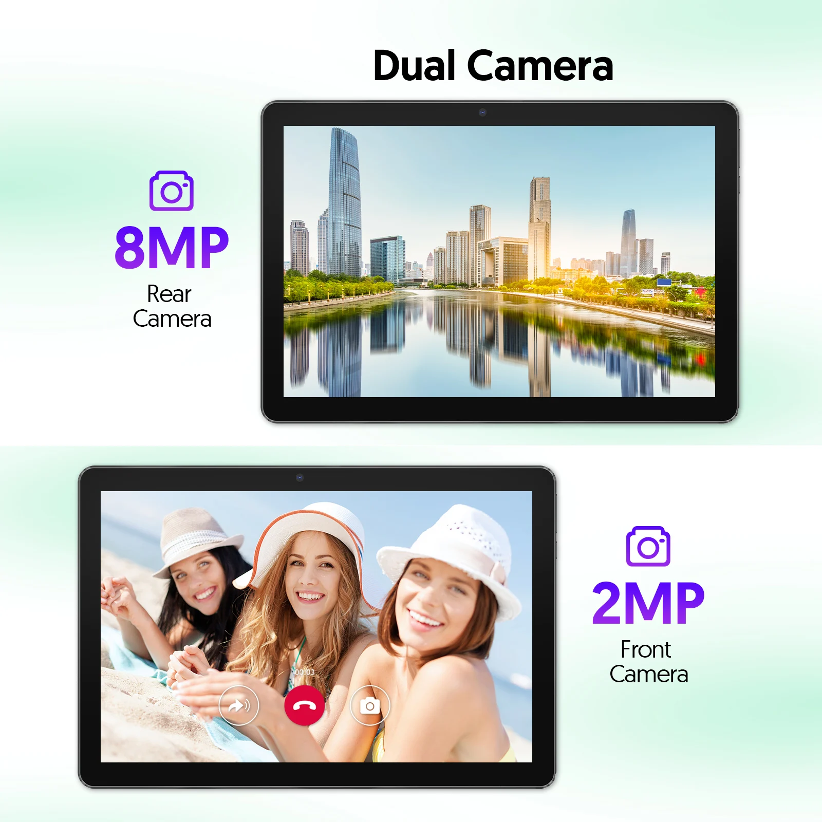 BAKEN Global Edition tablet PC de 10 polegadas, sistema Android 15, processador quad-core, 12 GB + 64 GB, suporta expansão de 1 TB, WiFi, 6000 mAh