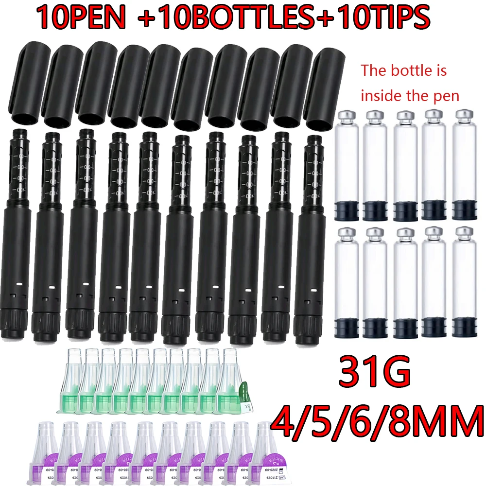 10pcs-rotary-push-disposable-sterile-insulin-injection-pens-adjustable-dosage-60u-magic-beauty-injection-pen